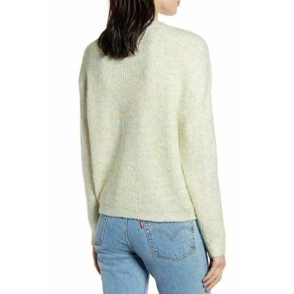 BP. Women's Marl Crewneck Long Sleeve Pullover Sweater Ivory Multicolor MSRP $59 - Picture 3 of 4